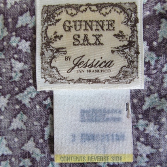 GUNNE SAX Jessica McClintock Cottagecore Prairie Midi Dress Buttons Front Sz M? - Picture 14 of 16